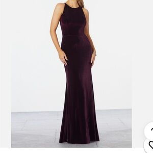 Mori Lee Black Velvet Dress